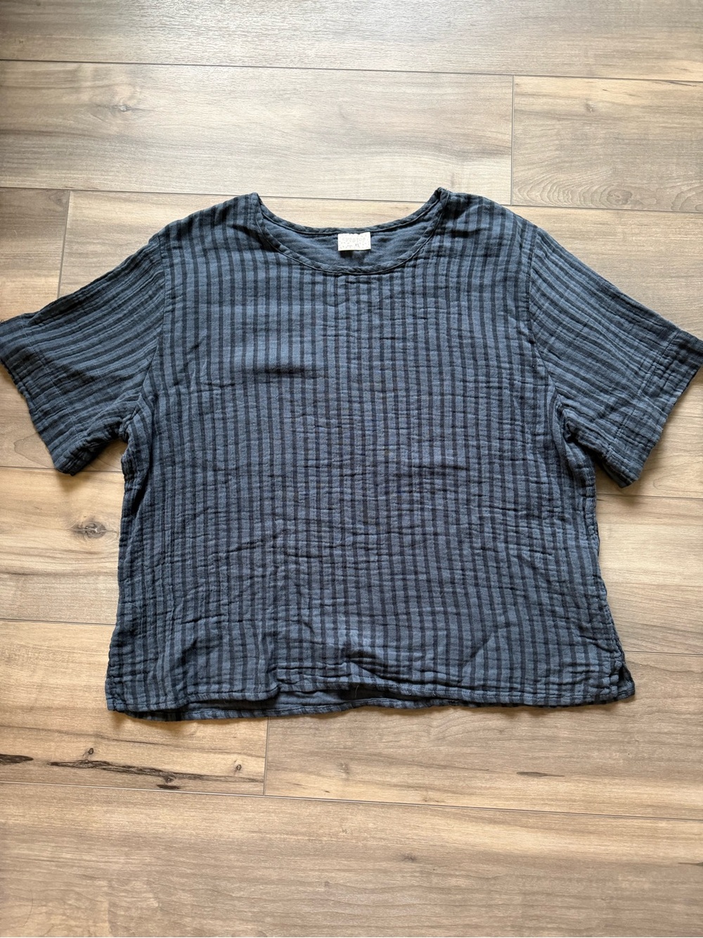 Curator SF Striped Boxy Tee — Tagged XL 100% Cotton Casual